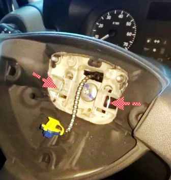 Removing and installing steering wheel Nissan Almera