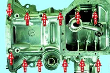 Зняття та встановлення масляного картера двигуна Hyundai Solaris
