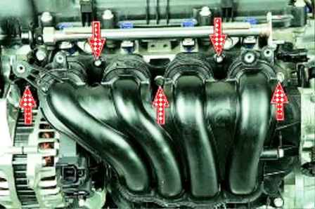 Зняття та встановлення вівка впускної труби двигуна Hyundai Solaris