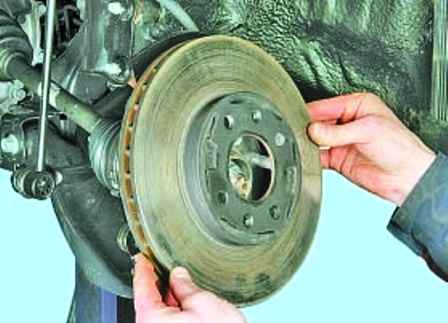 Hyundai Solaris front wheel brake repair