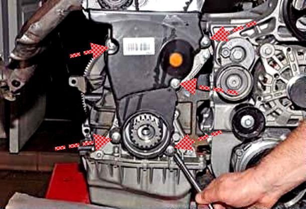 Проверка и замена ремня ГРМ на двигателе F4R 2,0 л