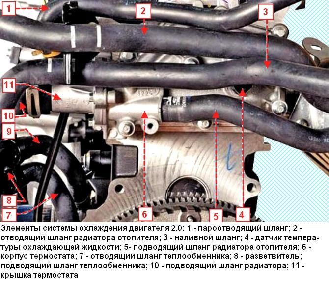 Конструкция системы охлаждения двигателя Renault Duster