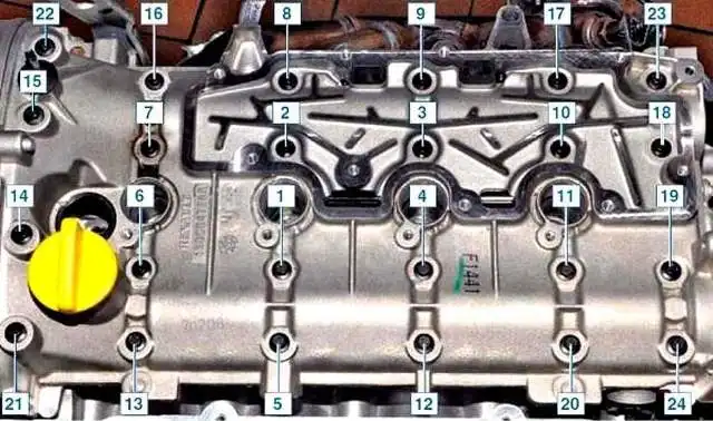 Removing Renault Duster camshafts and hydraulic valve bearings