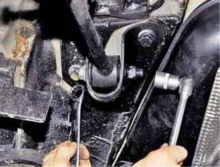 Removing the elements of the rear suspension of a 4x4 Renault Duster