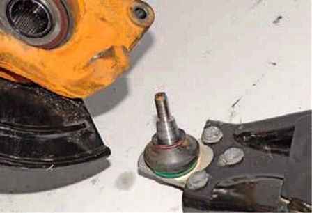 Replacing the front wheel hub bearing Renault Duster