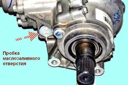 Design features of the transfer case Renault Duster