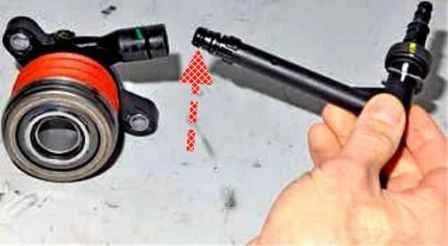 Replacement of hydraulic clutch parts Renault Duster