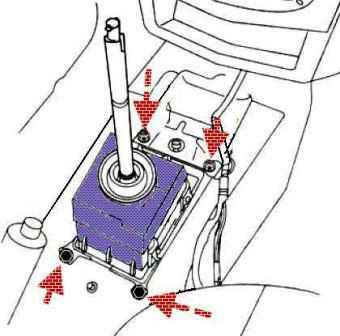 Removing and adjusting drive for automatic transmission Renault Duster