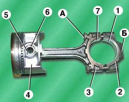 Repair of connecting rod and piston group ZMZ-402