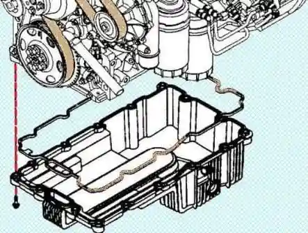 Checking and replacing elements of the ISF3.8 oil system