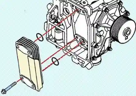 Checking and replacing elements of the ISF3.8 oil system