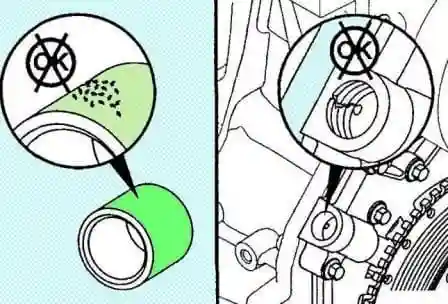 Checking and replacing elements of the ISF3.8 oil system