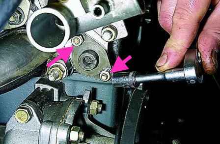 Removal and troubleshooting of the hydraulic chain tensioner VAZ-2123