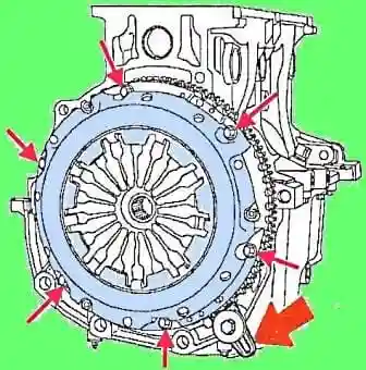 Desmontaje del bloque de cilindros del motor K4M