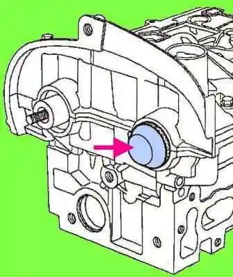 Replacing the camshaft seals of the K4M engine