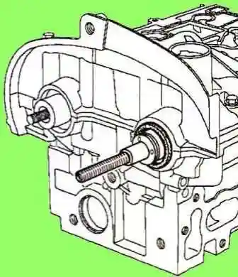 Replacing the camshaft seals of the K4M engine