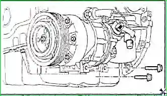 Снятие и установка цепи привода ГРМ и балансирного механизма двигателя G 2.0–2.4 DOHC