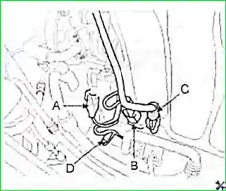 Снятие и установка двигателя G 2.0–2.4 DOHC