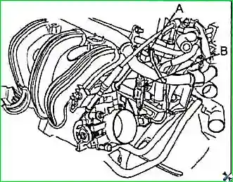Снятие и установка двигателя G 2.0–2.4 DOHC
