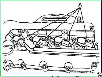 Снятие и установка двигателя G 2.0–2.4 DOHC