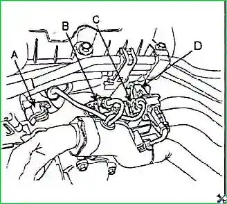 Снятие и установка двигателя G 2.0–2.4 DOHC