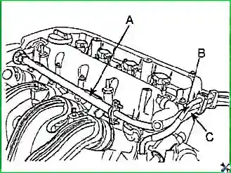 Снятие и установка двигателя G 2.0–2.4 DOHC