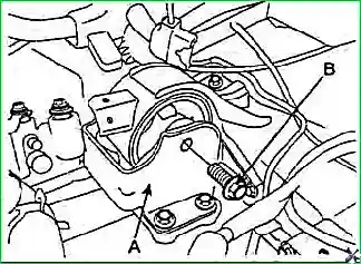 Снятие и установка двигателя G 2.0–2.4 DOHC