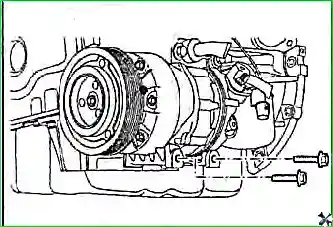 Снятие и установка цепи привода ГРМ и балансирного механизма двигателя G 2.0–2.4 DOHC