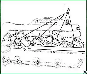 Снятие и установка головки блока цилиндров двигателя G 2.0–2.4 DOHC