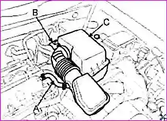 Насос и впускной патрубок охлаждающей жидкости. 1 насос охлаждающей жидкости, 2 прокладка, 3 впускной патрубок охлаждающей жидкости.