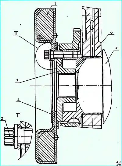 Installing the crankshaft torsional vibration damper