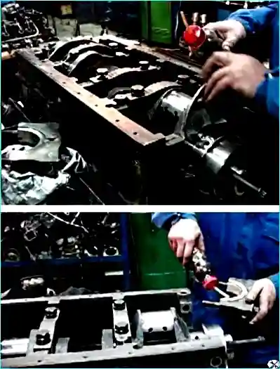 Assembling the KAMAZ engine