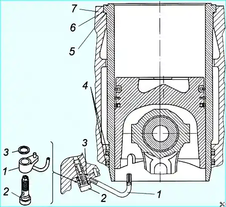 Cylinder liner with piston cooling nozzle