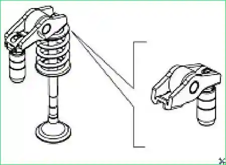 Снятие рычагов привода и гидрокомпенсаторов