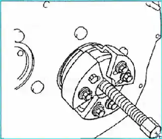 Снятие заднего сальника коленчатого вала