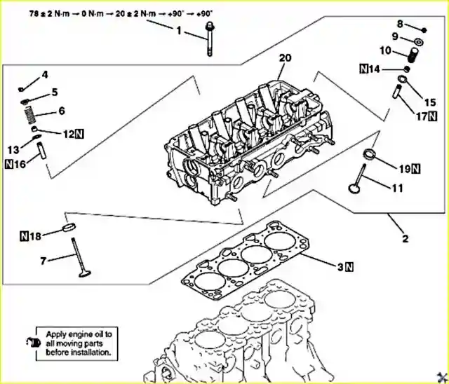 Последовательность снятия и установки головки цилиндров