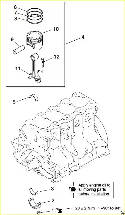 Последовательность снятия поршневой группы