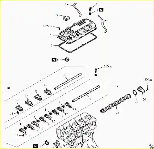 Последовательность снятия распределительного вала