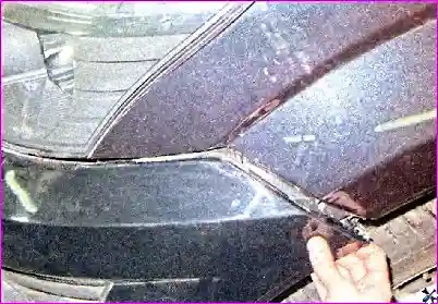 Снятие переднего бампера Передний бампер - снятие и установка автомобиля Hover-H3/H5