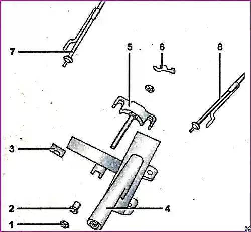 Детали рычага стояночного тормоза Ремонт стояночной тормозной системы автомобиля Hover-H3/H5