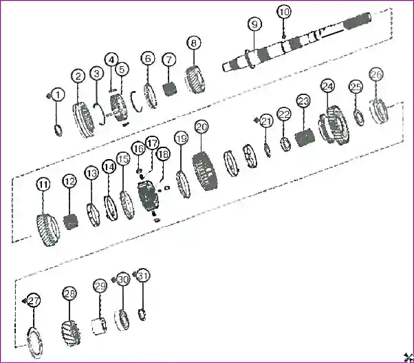 Разборка коробки передач 038M1