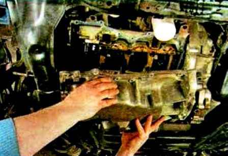 Removal and installation of elements of the oil system of the Mazda 6 engine