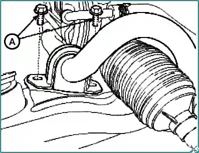 Replacing the front anti-roll bar of the Kia Magentis
