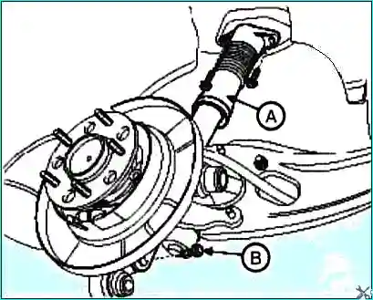 Replacing the shock absorber of the rear suspension of the car