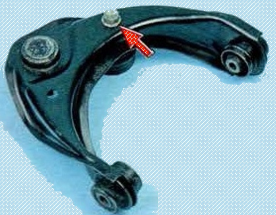 Replacement of the upper lever of the front suspension of the Mazda 6