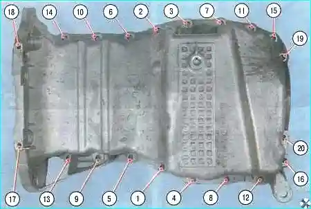 Renault схема затяжки маслоподдона