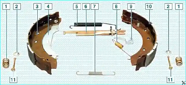 Замена задних колодок Renault Logan