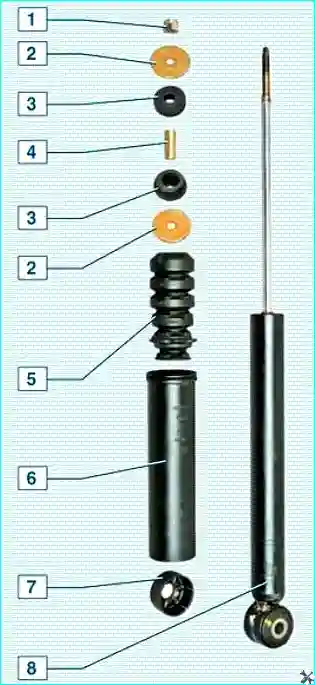 Renault Замена амортизатора задней подвески Renault Logan