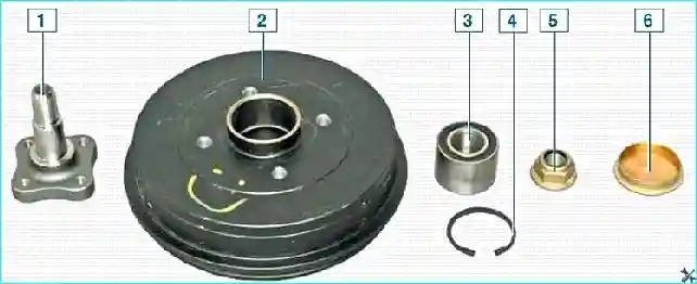 Renault Замена подшипника задней ступицы Renault Logan