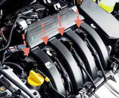 Renault Sandero автокөлікті тұтандыру жүйесінің элементтерін ауыстыру